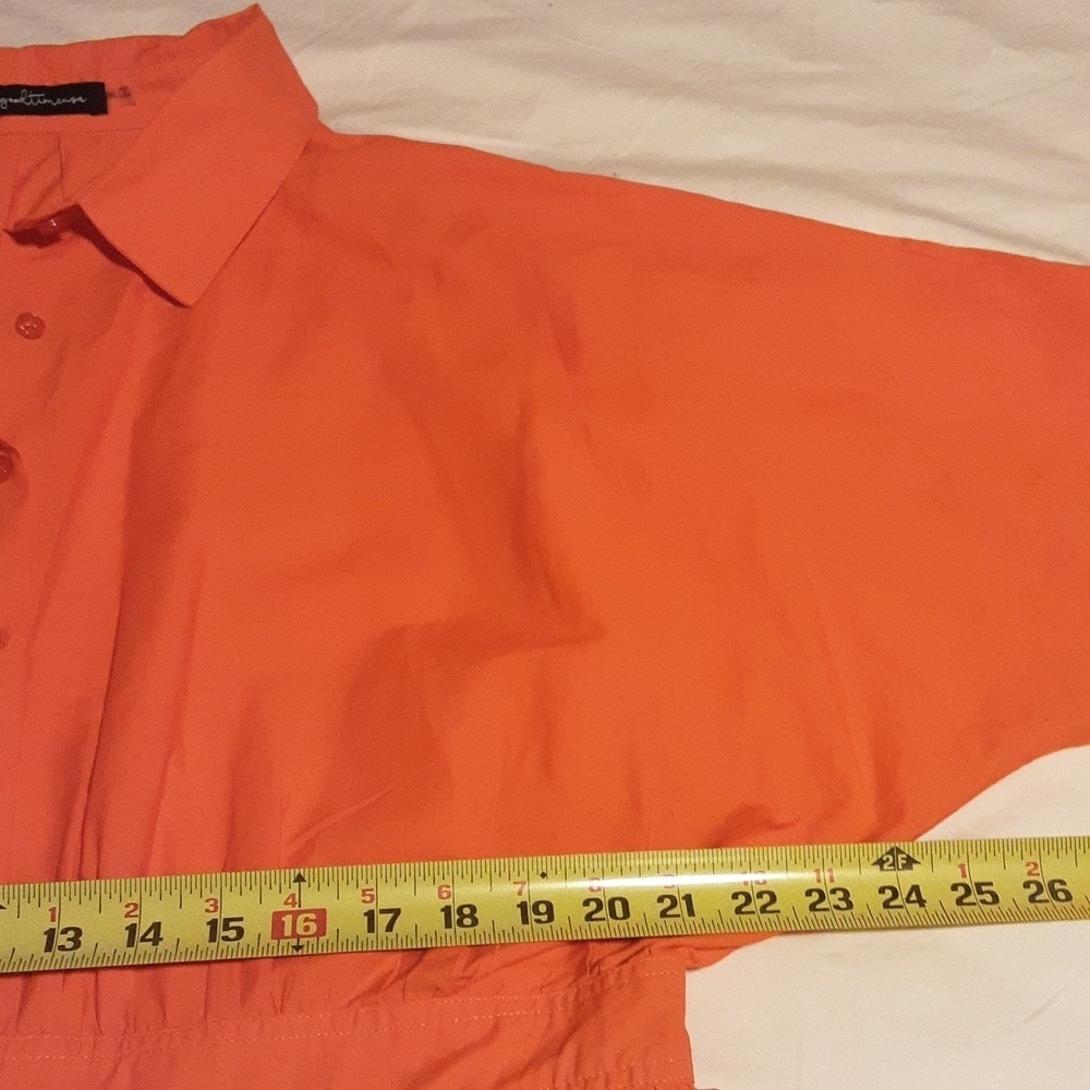 GOOD TIME USA 100% COTONN Elegant Orange Midi Dress Size 2XL. - Picture 5 of 8